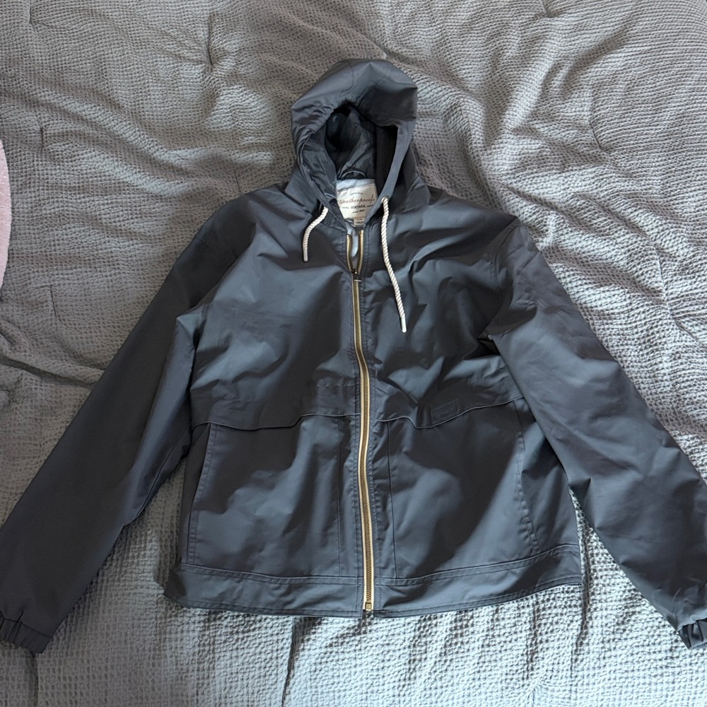 Weatherproof Men's Dark Gray Hooded Raincoat